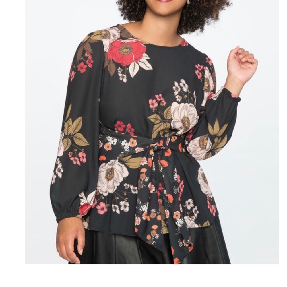 Eloquii top size 18 tie waist